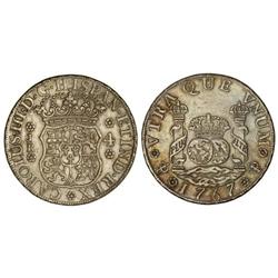 Spanish Monarchy: Charles Iii - 4 Reales. 1767. POTOSÍ. J.R. Columnario. Bonita pátina. BELLO EJEMPL