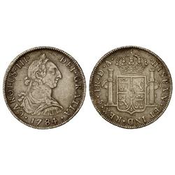 Spanish Monarchy: Charles Iii - 4 Reales. 1784. SANTIAGO. D.A. MUY RARA. Cal-1212. (MBC+/MBC). 
