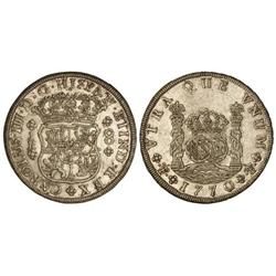 Spanish Monarchy: Charles Iii - 8 Reales. 1770. POTOSÍ. J.R. Columnario. Restos de brillo original. 
