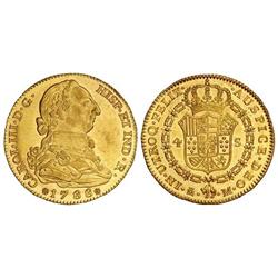 Spanish Monarchy: Charles Iii - 4 Escudos. 1788. MADRID. M. Brillo original. Cal-315. SC. 
