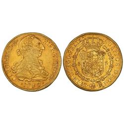 Spanish Monarchy: Charles Iii - 8 Escudos. 1780. LIMA. M.I. Restos de brillo original. (Golpecitos e