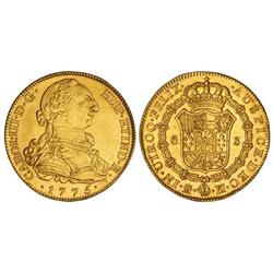 Spanish Monarchy: Charles Iii - 8 Escudos. 1775. MADRID. P.J. Punto entre ensayadores. MUY ESCASA. C