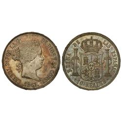 Spanish Monarchy: Elisabeth Ii - 10 Reales. 1861. MADRID. Pátina. (Leves rayitas). Cal-230. EBC. 