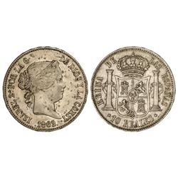 Spanish Monarchy: Elisabeth Ii - 10 Reales. 1862. MADRID. (Manchitas). Cal-231. MBC+. 