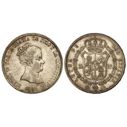 Spanish Monarchy: Elisabeth Ii - 20 Reales. 1837. MADRID. C.R. Pátina irisada. (Rayitas y golpecitos