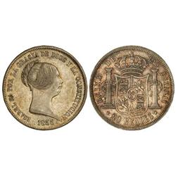 Spanish Monarchy: Elisabeth Ii - 20 Reales. 1855. MADRID. Pátina. Cal-175. EBC-. 