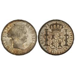 Spanish Monarchy: Elisabeth Ii - 2 Escudos. 1865. MADRID. Bonita pátina. Restos de brillo original. 