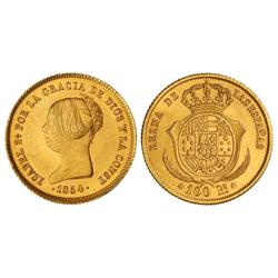 Spanish Monarchy: Elisabeth Ii - 100 Reales. 1854. MADRID. Cal-18. SC. 