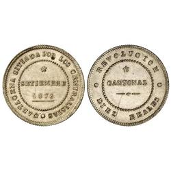 Peseta System: Cantonal Revolution - 10 Reales. 1873. CARTAGENA. 14,35 grs. Restos de brillo origina
