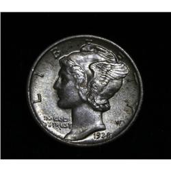 1938-p Liberty Head 'Mercury' Dime 10c Grades Choice Uncirculated ms64 FSB