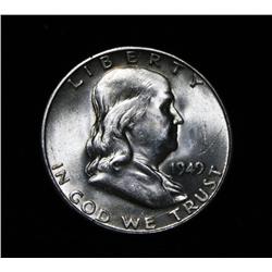 1949-s Franklin 50c Grades Choice Uncirculated ms64