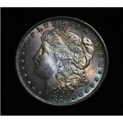 1885-o Rainbow Toned Morgan Dollar Grades Gem Uncirculated ms65