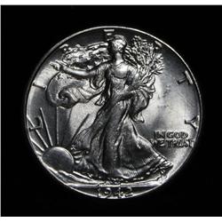 1942-p Walking Liberty Half Dollar 50c Grades Choice Uncirculated ms64
