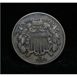 1866 2 Cent Piece Grades xf40