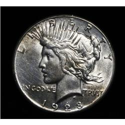 1928-p Peace Dollar $1 Grades au58