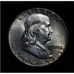 1950-p Franklin Half Dollar Grades Select Uncirculated ms63