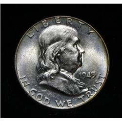 1949-p Franklin Half Dollar Grades Choice Uncirculated ms64 FBL