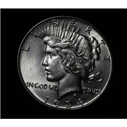 1934-p  Peace Dollar Grades Gem Uncirculated ms65