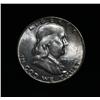 Image 1 : 1955-p Franklin Half Dollar From Original Mint Set Grades Gem Uncirculated ms65 FBL