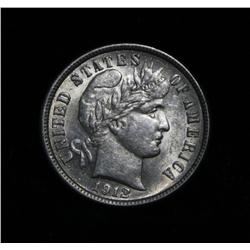 1912-p Barber Dime 10c Grades Choice Uncirculated ms64