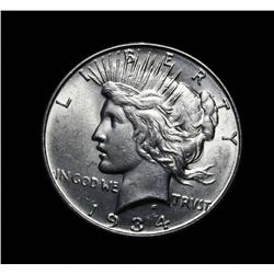 1934-d Peace Dollar $1 Grades Select Uncirculated ms63  Double Die Obverse Vam 4 TOP 50!!