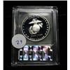 Image 2 : 2005-p Marine Corp 230th Anniversary Proof Commemorative Dollar Graded PR70 DCAM