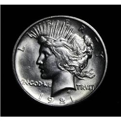 ***RARE  1921-p Peace Dollar Grades Gem Uncirculated ms65 STRONG STRIKE  RARE***