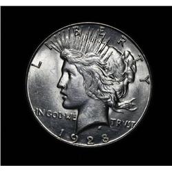 1928-s Peace Dollar Grades Choice Uncirculated ms64