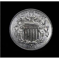 1882 Shield Nickel 5c Grades Gem Uncirculated ms65