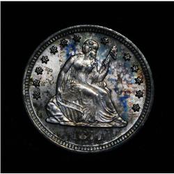 1877-s Liberty Seated Quarter 25c Grades Choice Uncirculated ms64