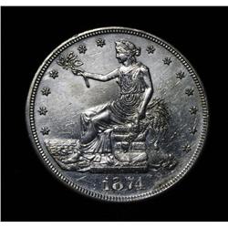 1874-cc Trade Dollar Grades au55