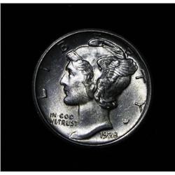 1928-d Liberty Head 'Mercury' Dime 10c Grades ms64 FSB