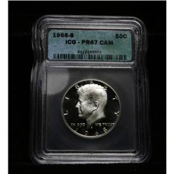 1968-s Kennedy 50c Graded PR67 CAMEO by ICG