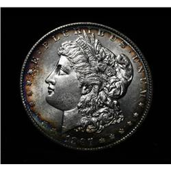 ***RARE   Rainbow Toned 1897-o Morgan Dollar Grades Select Uncirculated ms63   RARE*** 