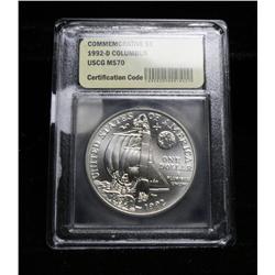 1992-D Columbus Quincentenary Uncirculated Commemorative Graded ms70