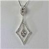 Image 1 : Geniune 1.21 ctw Dimond Pendant 18kt Gold-White