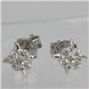 Image 2 : Genuine 0.32 ctw Diamond Earring 18kt Gold-White