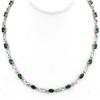 Image 1 : Genuine 7.05 ctw Emerald & Diamond Necklace White Gold