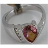 Image 3 : Genuine 2.43 ctw Pink Tourmaline & Diamond Ring 14KT Gold-White 