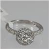 Image 1 : Genuine  0.83 ctw Diamond Ring 18KT White Gold 