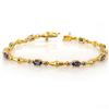 Image 1 : Genuine 2.78 ctw Tanzanite & Diamond Bracelet 10K Gold