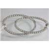 Image 1 : Genuine 2.586 ctw Inside-Outside Hoop Huggie & Diamond Earring 18kt Gold-White 