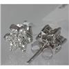 Image 1 : Genuine 0.43 ctw Flower Design Diamond Earring 14kt Gold-White 