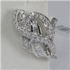 Image 2 : Genuine  1.95 ctw Diamond Tapered Filigree Earring 18KT White Gold 