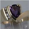 Image 1 : Genuine 1.90 ctw Amethyst & Diamond  Ring 14k Gold-Yellow 