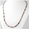 Image 1 : Genuine 9.05 ctw Multi-Sapphire & Diamond Necklace Gold