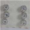 Image 1 : Genuine  1.09 ctw Diamond Earring 18KT White Gold 