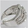 Image 2 : Genuine 1.09 ctw Tappered & Diamond Ring 18kt Gold-White 