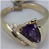 Image 1 : Genuine 1.69 ctw Amethyst & Diamond Ring 14KT Gold-Yellow 