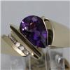 Image 2 : Genuine 1.69 ctw Amethyst & Diamond Ring 14KT Gold-Yellow 